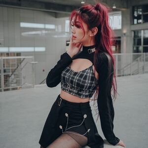 Lychee the Label Soju Buckle Detail Super Crop Sweater